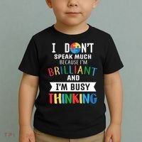 Brilliant And Busy Thinking Autism Awareness Toddler T-Shirt thumb 2