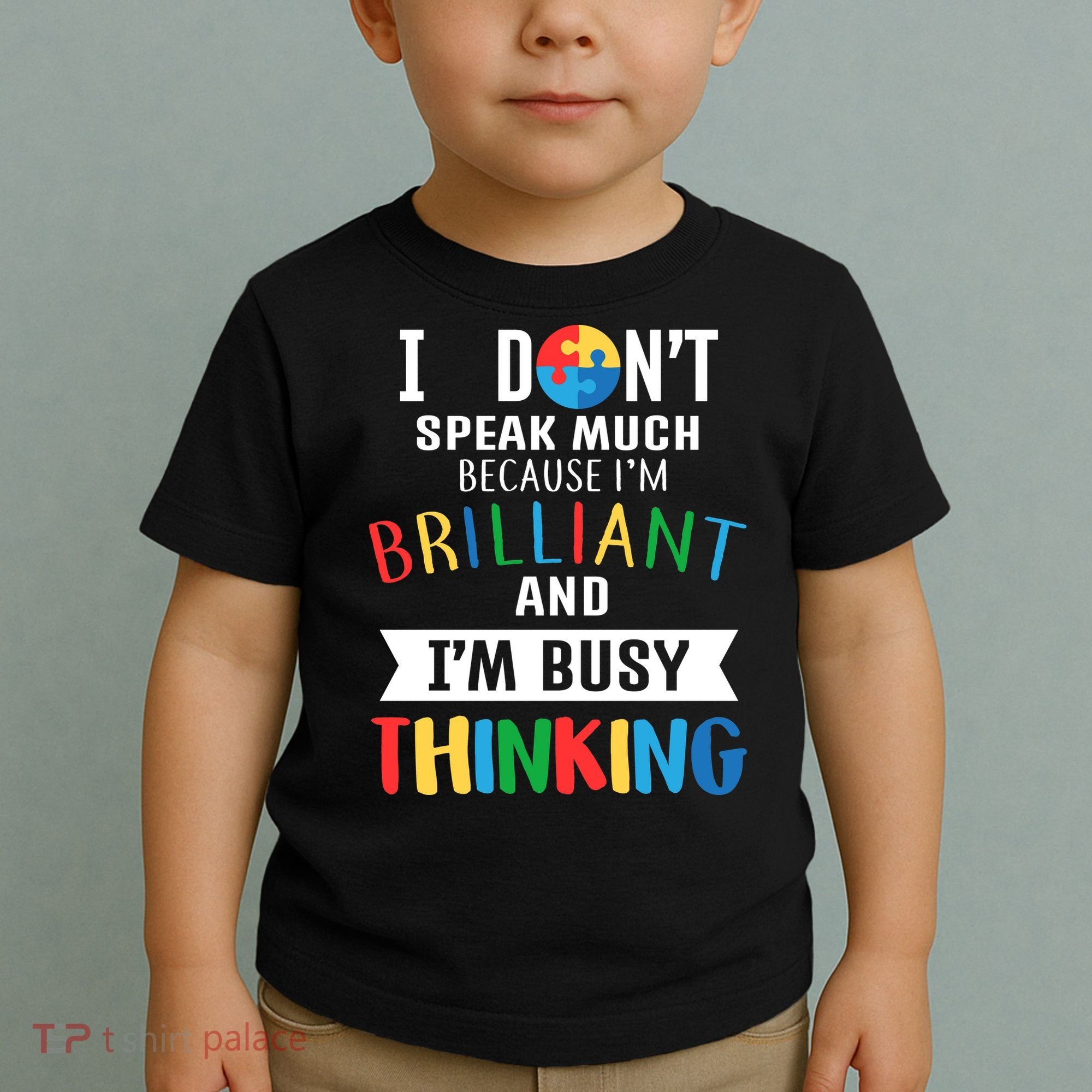 Brilliant And Busy Thinking Autism Awareness Toddler T-Shirt