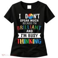 Brilliant And Busy Thinking Autism Awareness Women's T-Shirt thumb 0