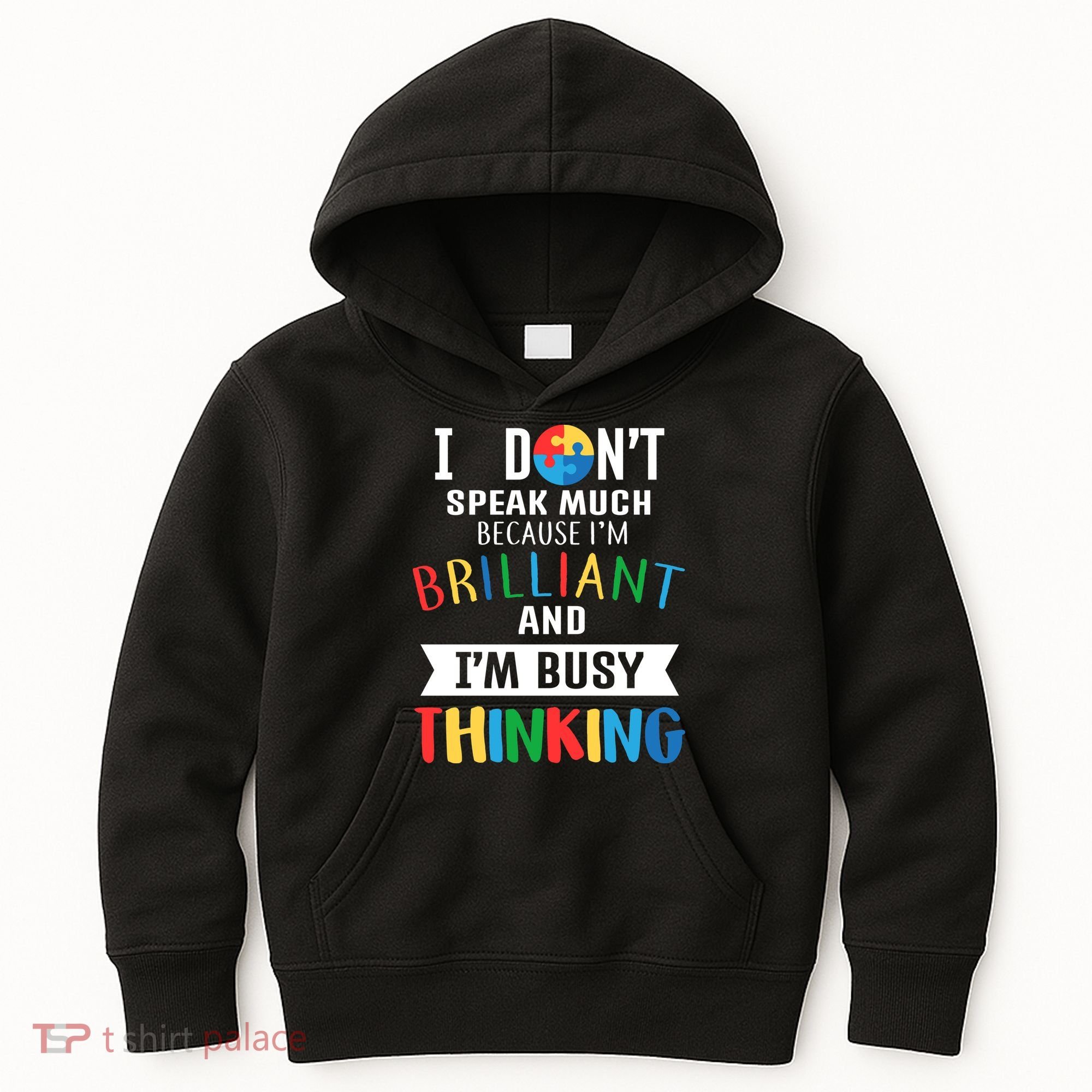 Brilliant And Busy Thinking Autism Awareness Kids Hoodie