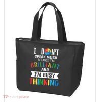 Brilliant And Busy Thinking Autism Awareness Tote Bag thumb 3