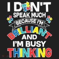 Brilliant Busy Thinking Autism Awareness Quote Beanie thumb 2