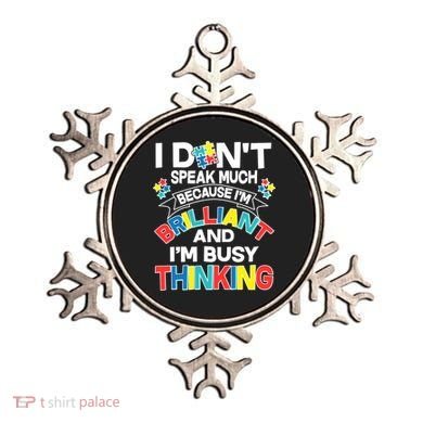 Brilliant Busy Thinking Autism Awareness Quote Ornament