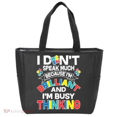 Brilliant Busy Thinking Autism Awareness Quote Tote Bag