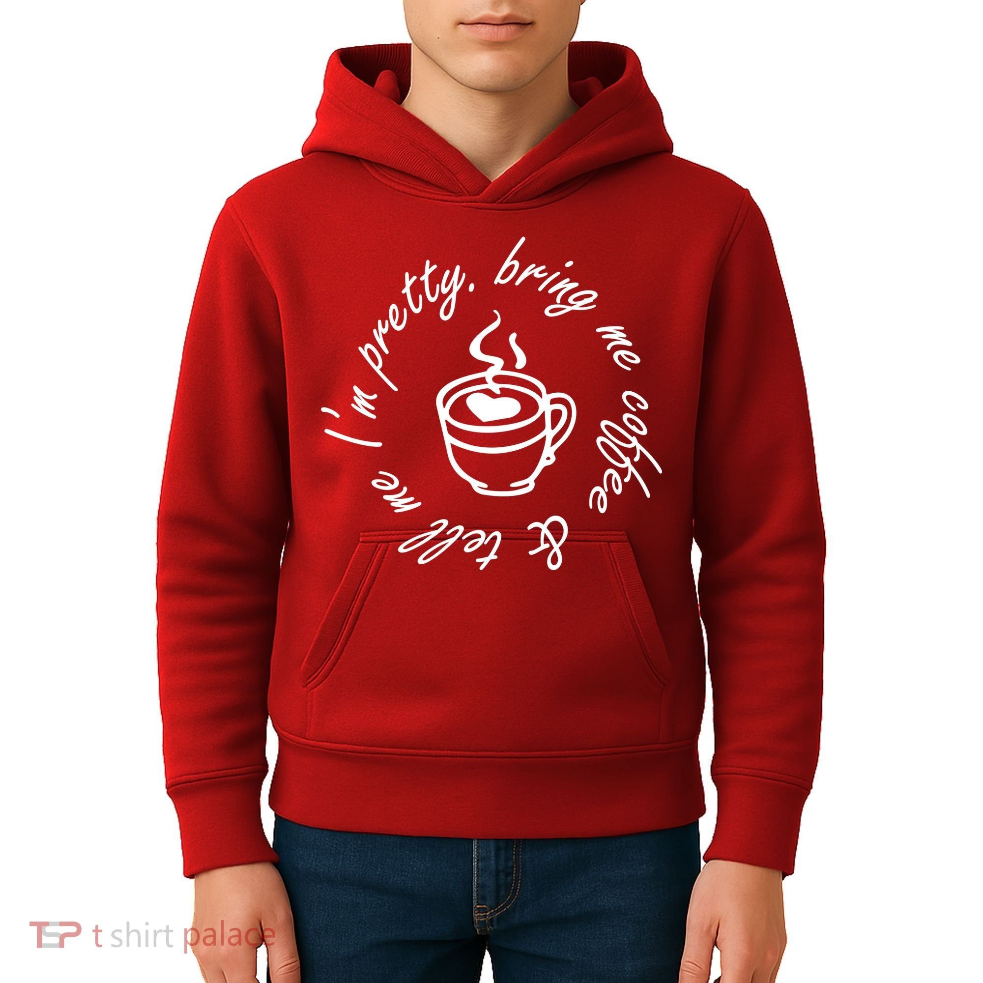 Bring Me Coffee And Tell Me I'm Pretty Kids Hoodie