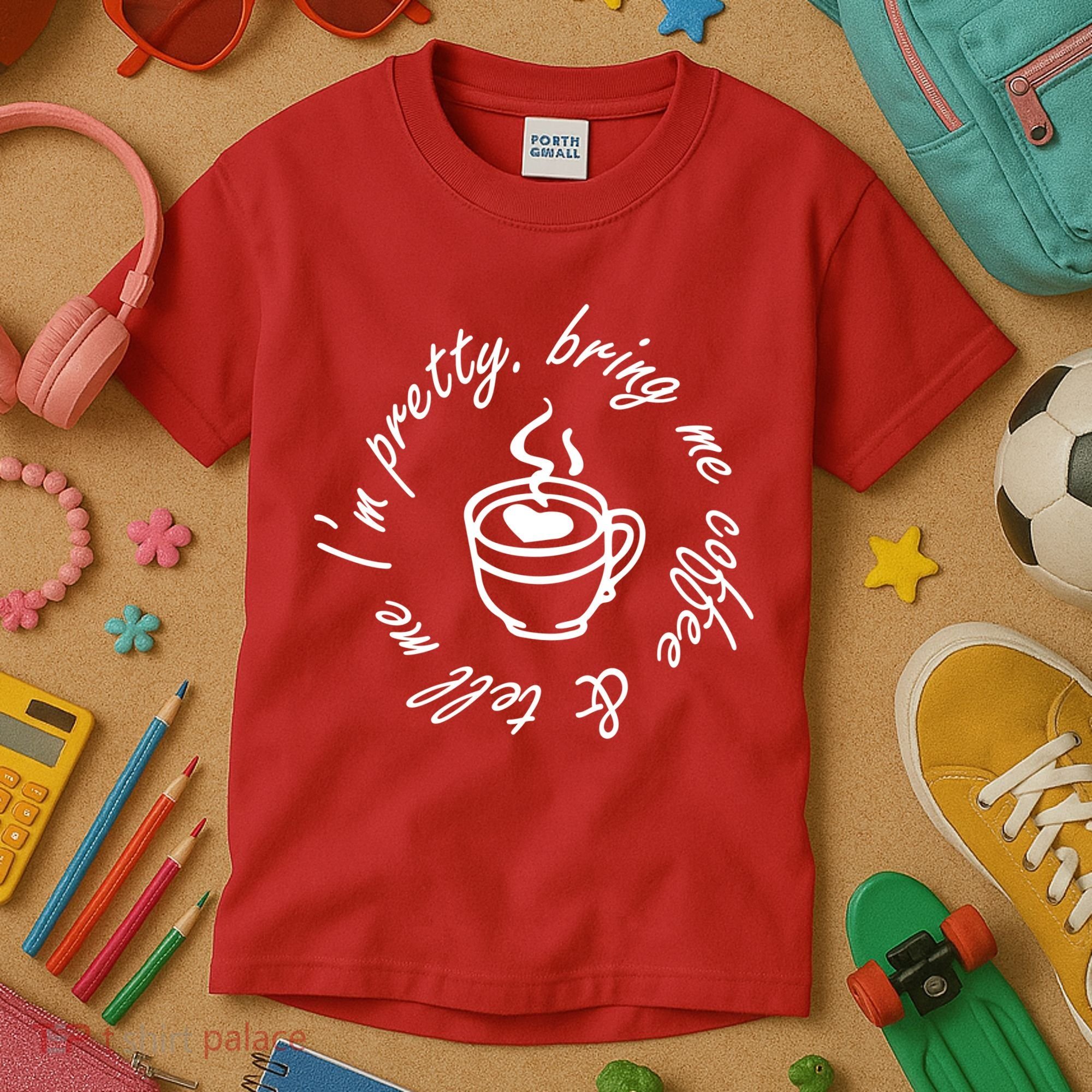 Bring Me Coffee And Tell Me I'm Pretty Kids T-Shirt