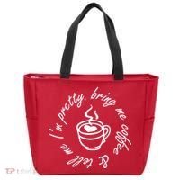 Bring Me Coffee And Tell Me I'm Pretty Tote Bag thumb 0
