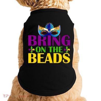 Bring On The Beads Mardi Gras Doggie Tank