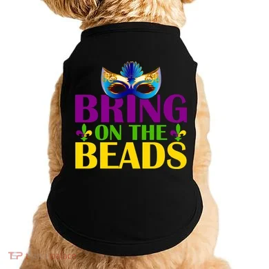 Bring On The Beads Mardi Gras Doggie Tank