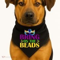Bring On The Beads Mardi Gras USA-Made Doggie Bandana thumb 1