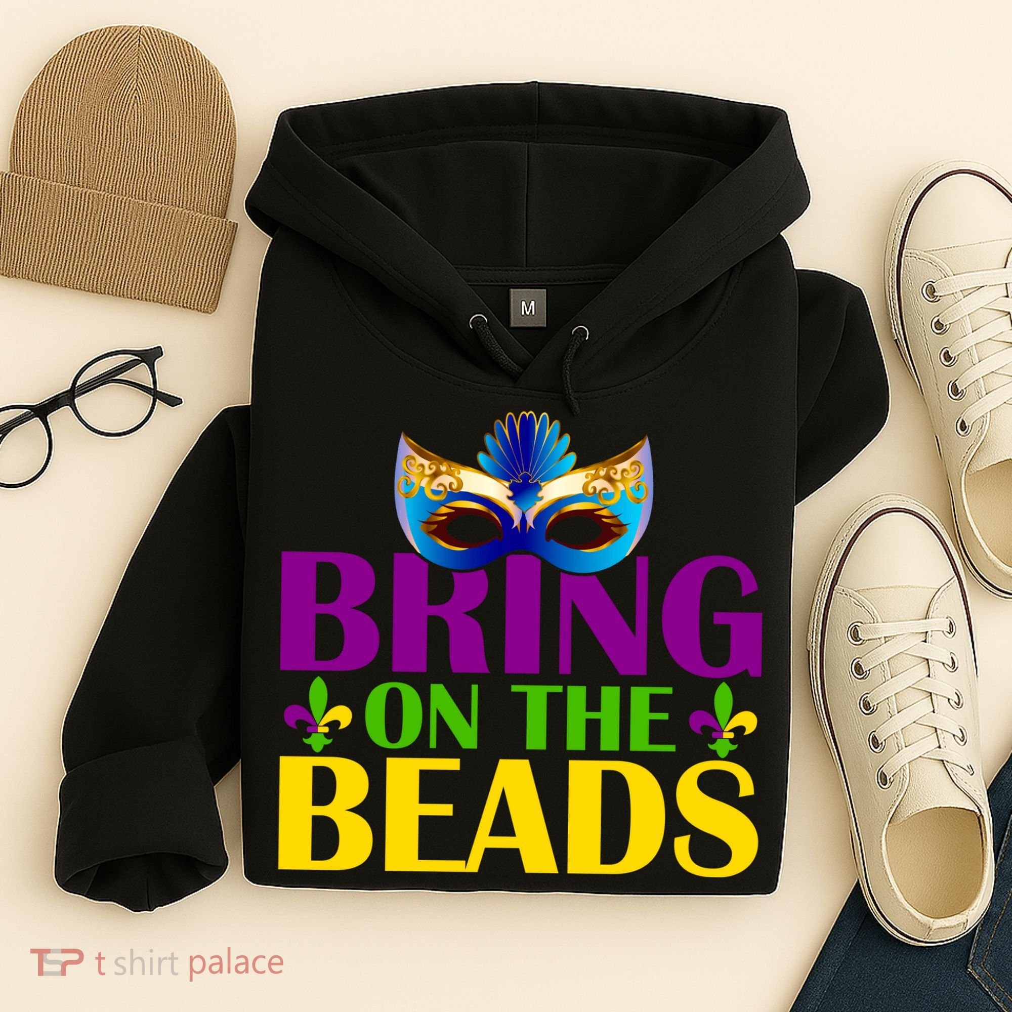Bring On The Beads Mardi Gras Hoodie