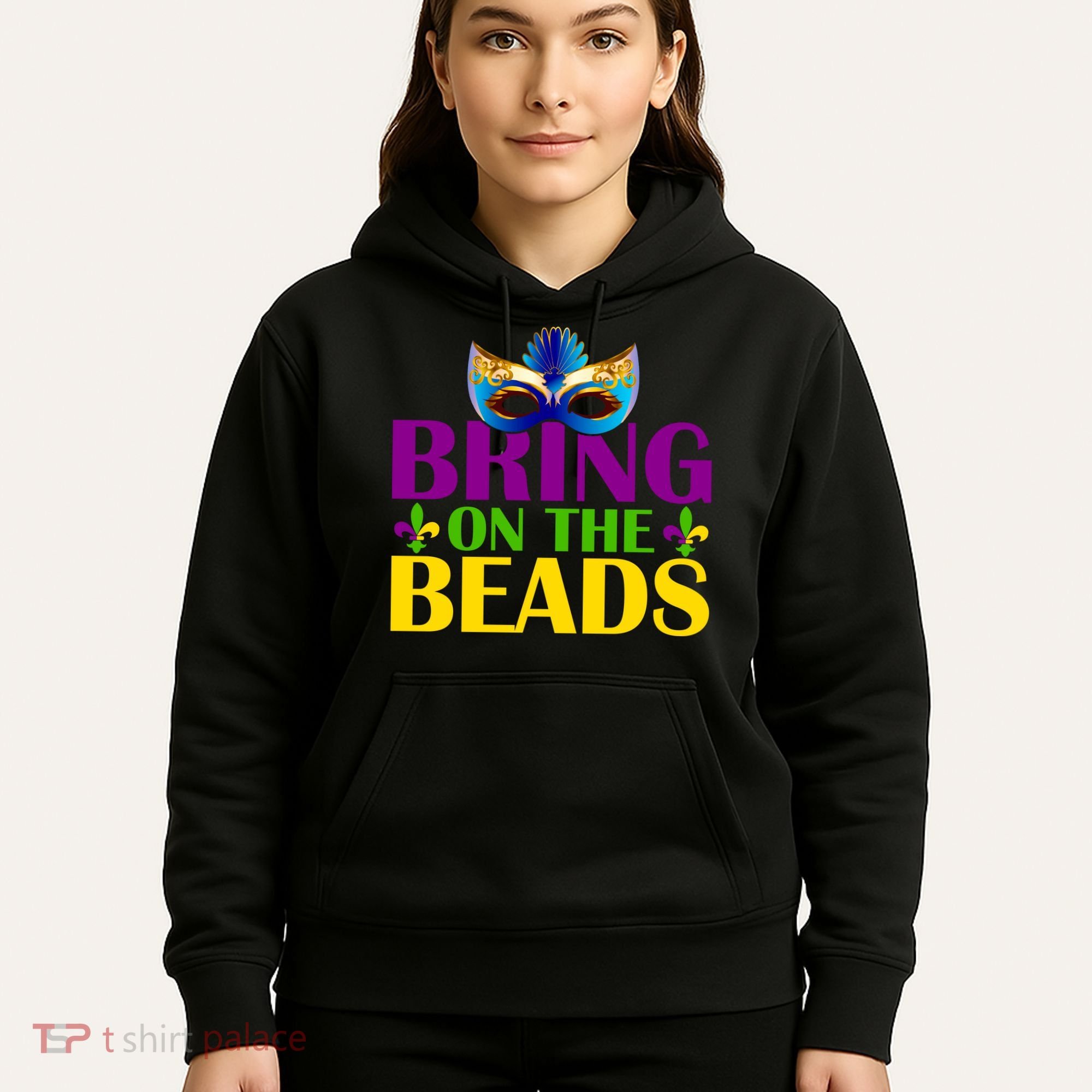 Bring On The Beads Mardi Gras Hoodie