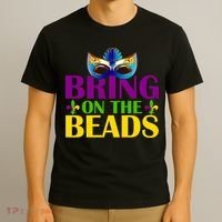 Bring On The Beads Mardi Gras T-Shirt thumb 3