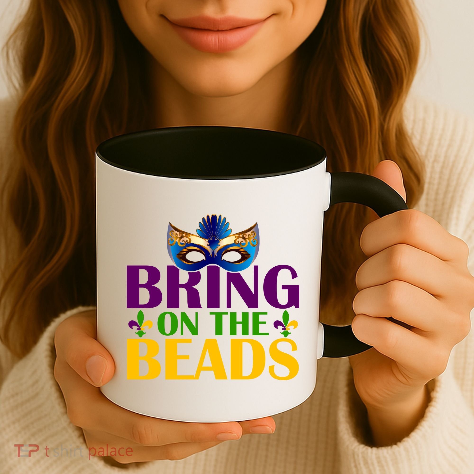 Bring On The Beads Mardi Gras Coffee Mug