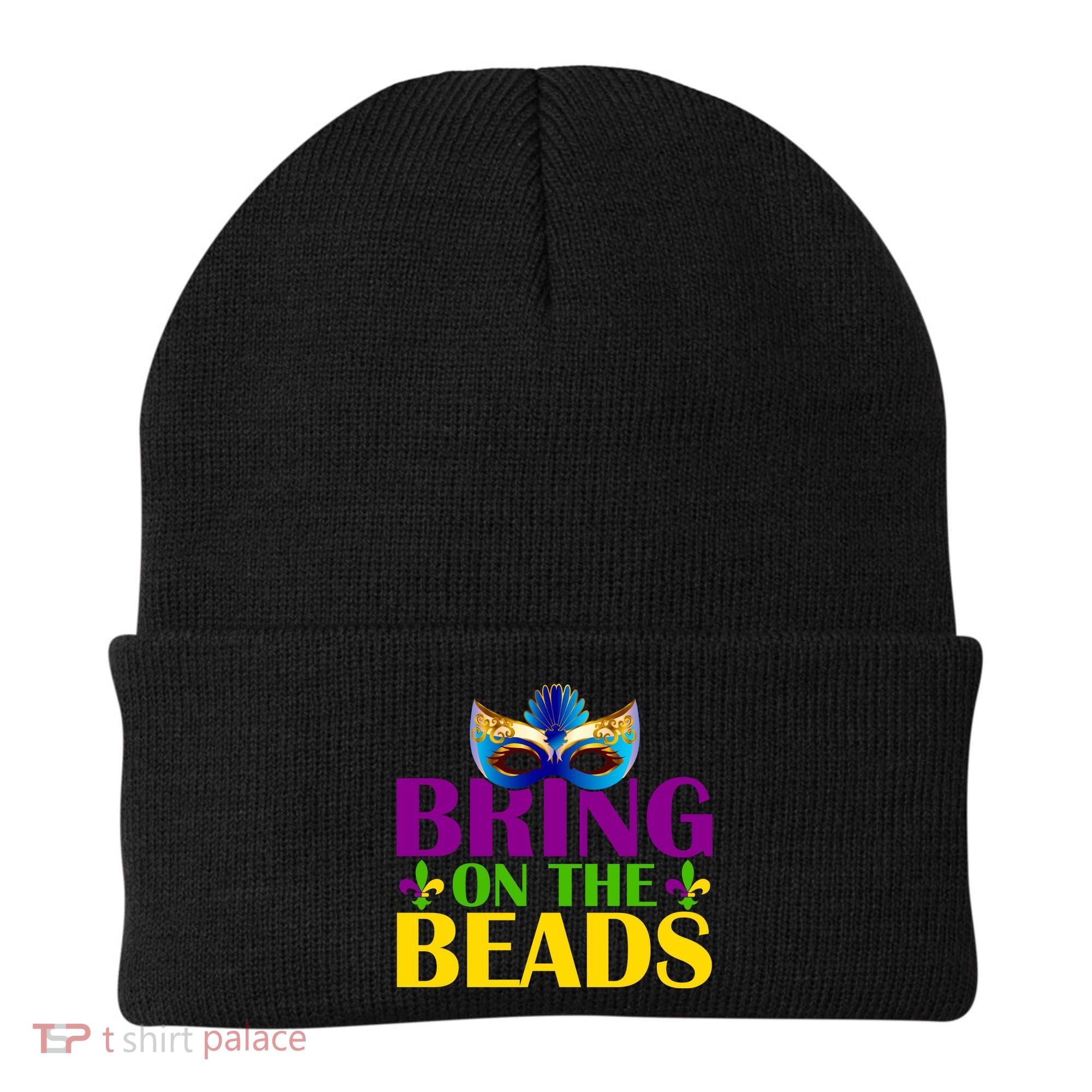 Bring On The Beads Mardi Gras Beanie