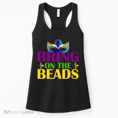 Bring On The Beads Mardi Gras Women's Tank Top