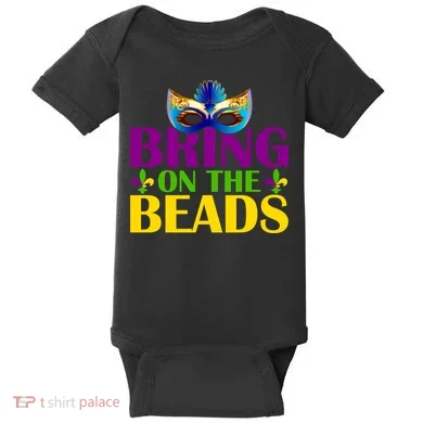 Bring On The Beads Mardi Gras Baby Bodysuit