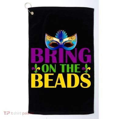 Bring On The Beads Mardi Gras Golf Towel