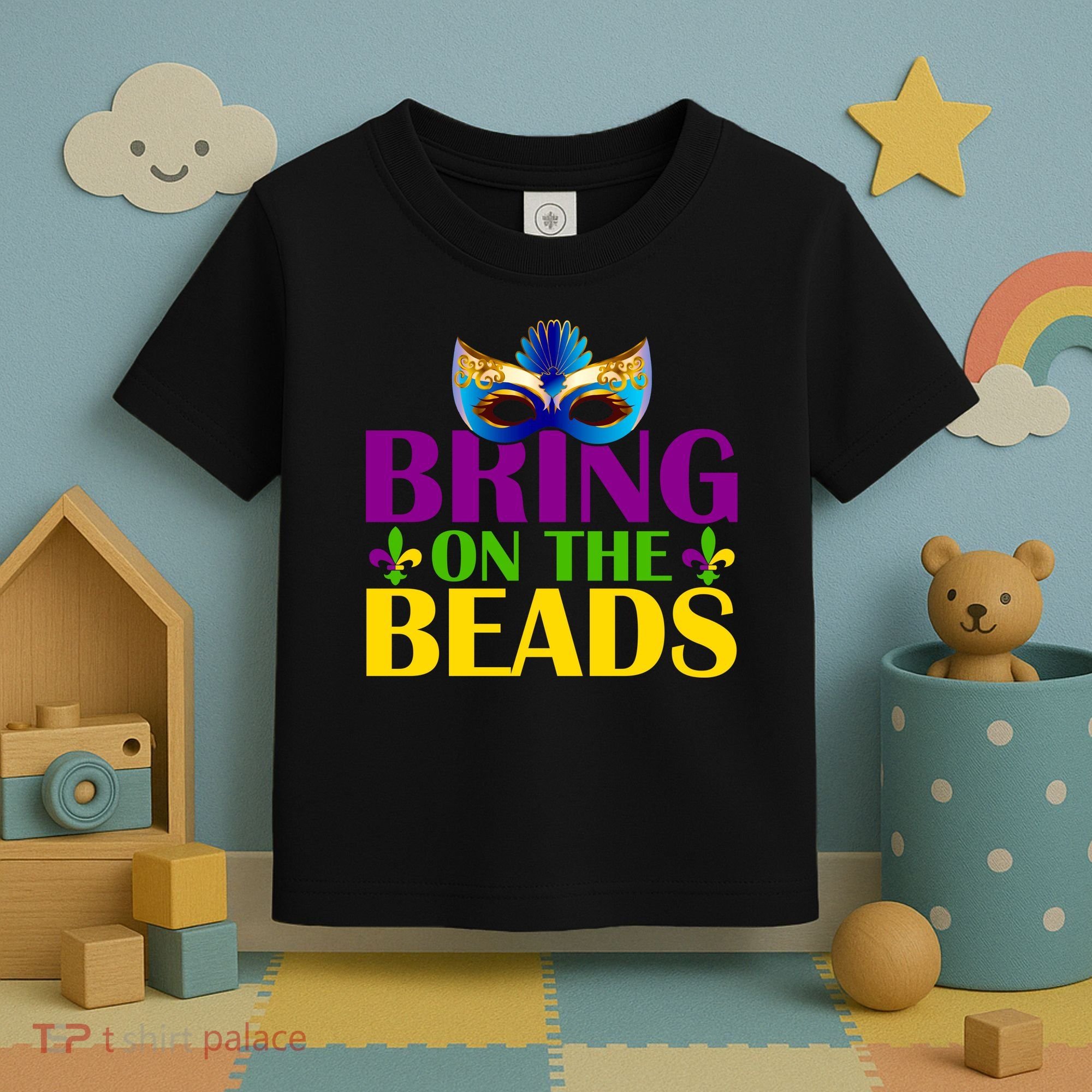 Bring On The Beads Mardi Gras Toddler T-Shirt
