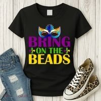 Bring On The Beads Mardi Gras Women's T-Shirt thumb 3