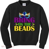 Bring On The Beads Mardi Gras Kids Sweatshirt thumb 0