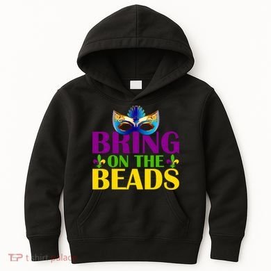 Bring On The Beads Mardi Gras Kids Hoodie
