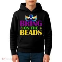 Bring On The Beads Mardi Gras Kids Hoodie thumb 4