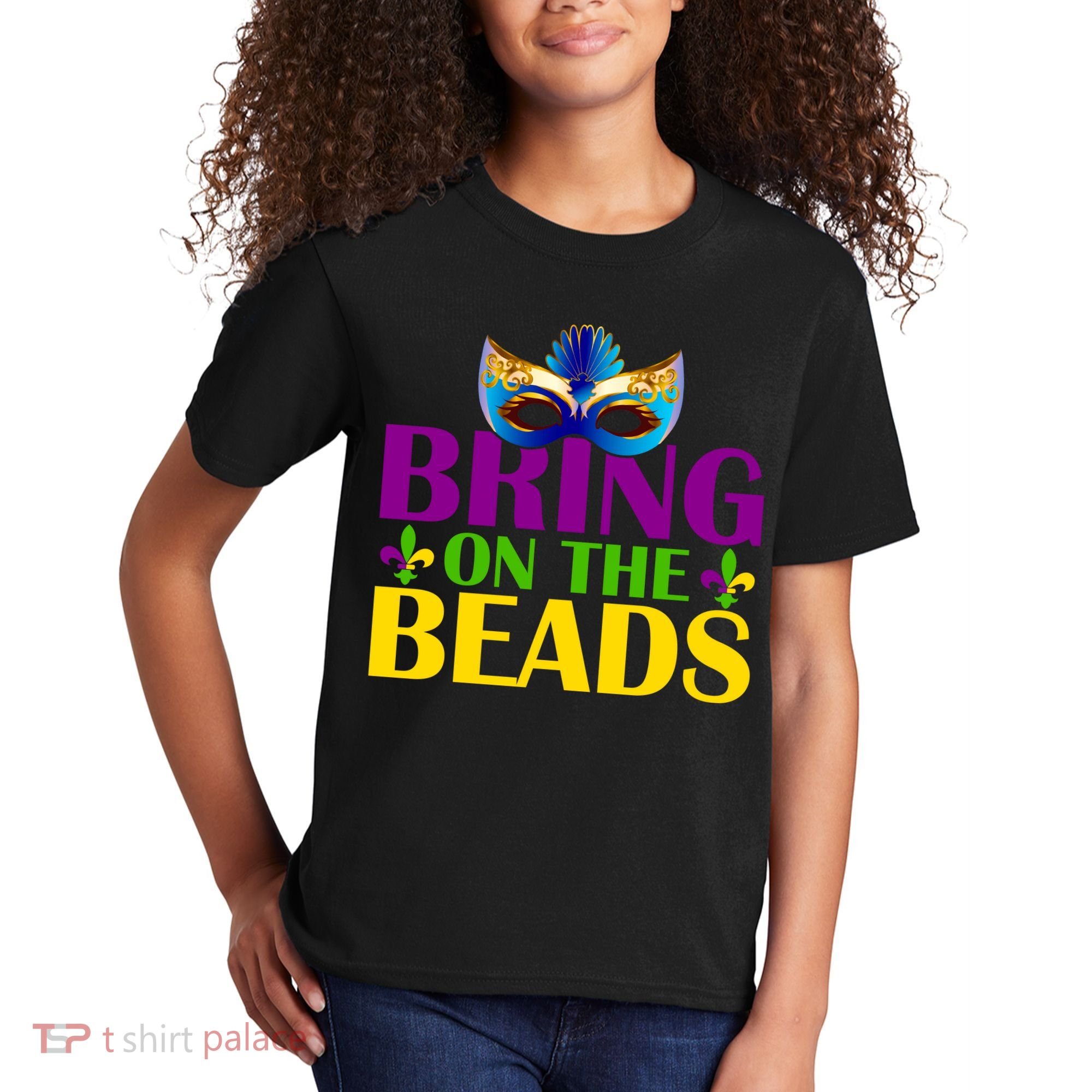 Bring On The Beads Mardi Gras Kids T-Shirt