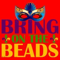 Bring On The Beads Mardi Gras Santa Hat thumb 1