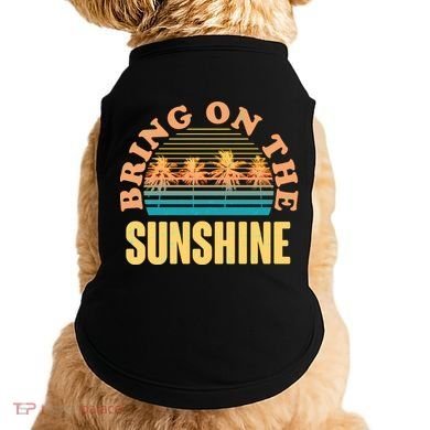 Bring On The Sunshine Tropical Palm Trees Doggie Tank