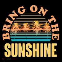 Bring On The Sunshine Tropical Palm Trees Button thumb 1