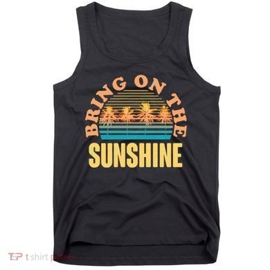 Bring On The Sunshine Tropical Palm Trees Tank Top