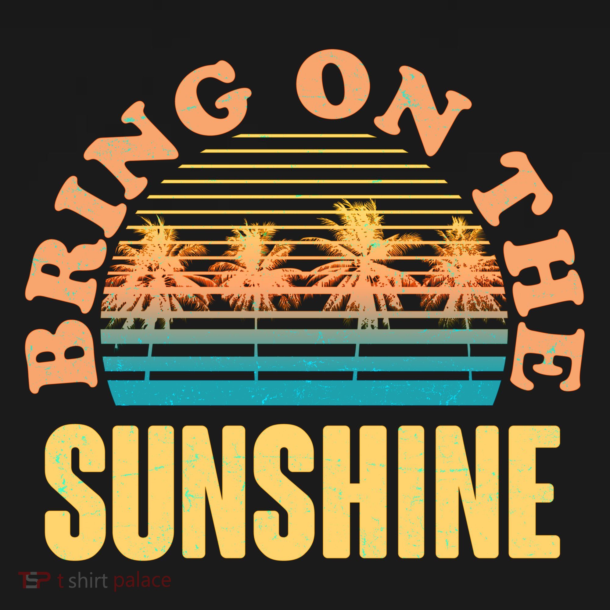 Bring On The Sunshine Tropical Palm Trees Women's Long Sleeve Shirt