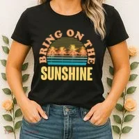 Bring On The Sunshine Tropical Palm Trees Women's T-Shirt thumb 2