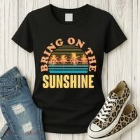 Bring On The Sunshine Tropical Palm Trees Women's T-Shirt thumb 3