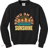 Bring On The Sunshine Tropical Palm Trees Kids Sweatshirt thumb 0