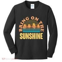 Bring On The Sunshine Tropical Palm Trees Kids Long Sleeve Shirt thumb 0