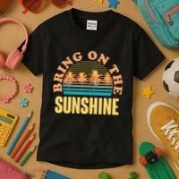 Bring On The Sunshine Tropical Palm Trees Kids T-Shirt thumb 3