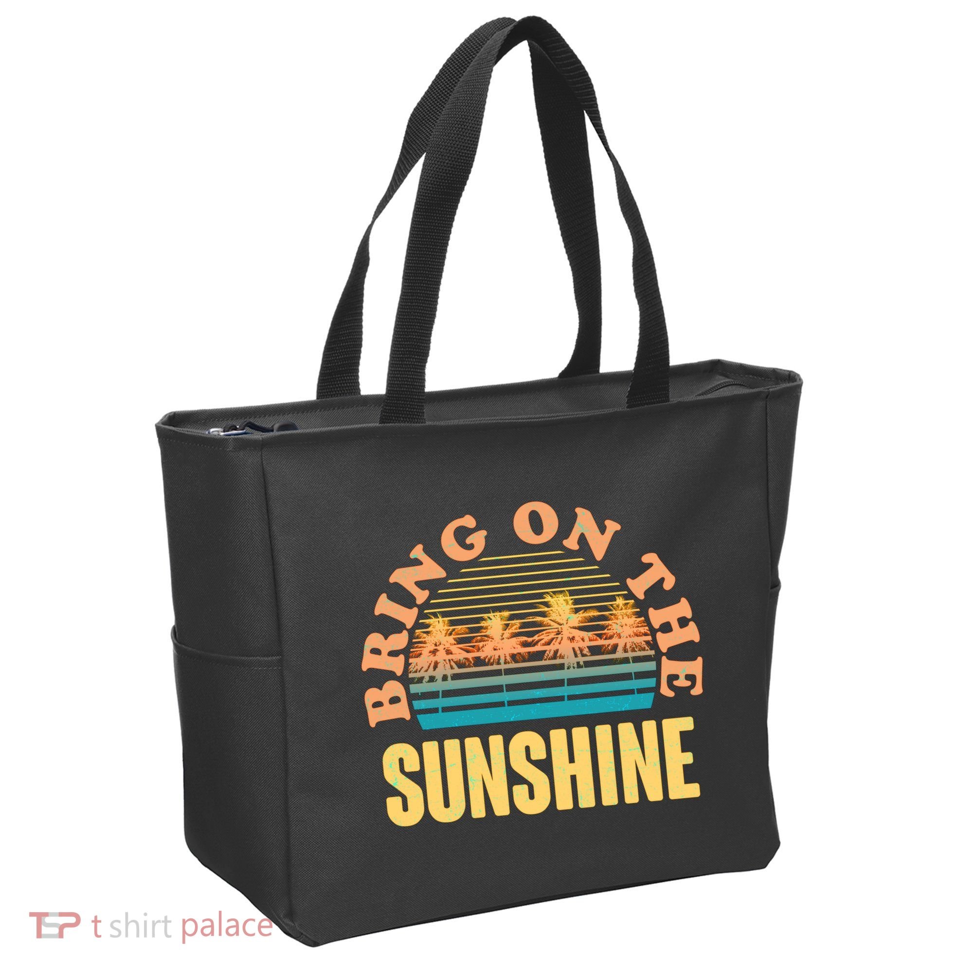 Bring On The Sunshine Tropical Palm Trees Tote Bag
