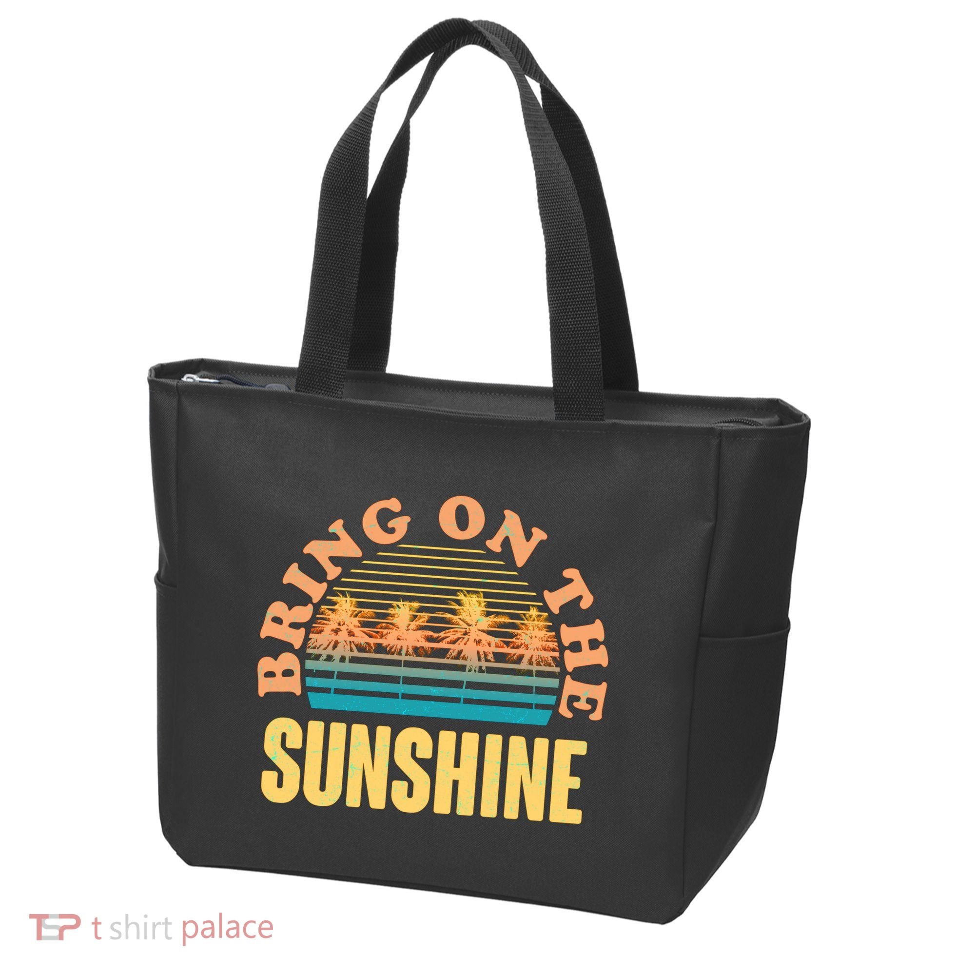 Bring On The Sunshine Tropical Palm Trees Tote Bag