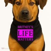 Britney's Life Matters BLM Free Britney USA-Made Doggie Bandana thumb 1