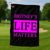 Britney's Life Matters BLM Free Britney Golf Towel thumb 1