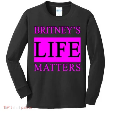Britney's Life Matters BLM Free Britney Kids Long Sleeve Shirt
