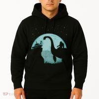 Bigfoot Riding Loch Ness Monster Sasquatch Ufo Abduction Hoodie thumb 2