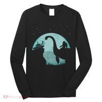 Bigfoot Riding Loch Ness Monster Sasquatch Ufo Abduction Long Sleeve Shirt thumb 0