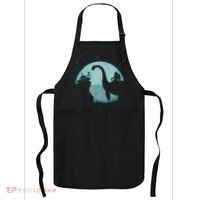 Bigfoot Riding Loch Ness Monster Sasquatch Ufo Abduction Apron thumb 0