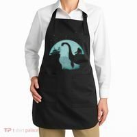 Bigfoot Riding Loch Ness Monster Sasquatch Ufo Abduction Apron thumb 2