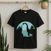 Bigfoot Riding Loch Ness Monster Sasquatch Ufo Abduction T-Shirt thumb 2