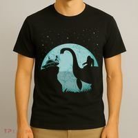 Bigfoot Riding Loch Ness Monster Sasquatch Ufo Abduction T-Shirt thumb 3