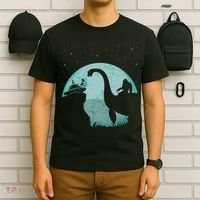 Bigfoot Riding Loch Ness Monster Sasquatch Ufo Abduction T-Shirt thumb 6